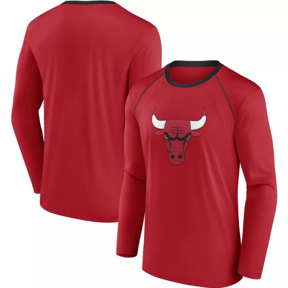 NBA Chicago Bulls Men's Long Sleeve Crew Neck T-Shirt L